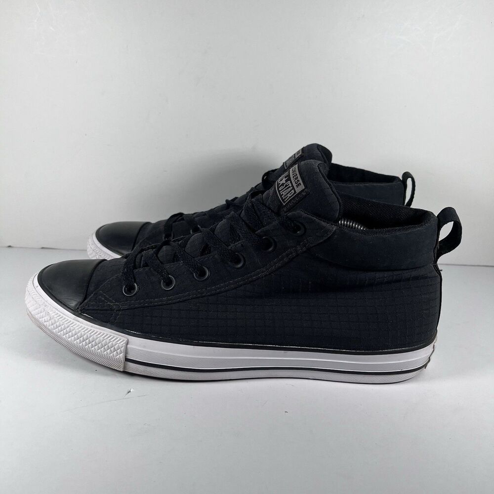 Converse Chuck Taylor All Star Street Mid Black Shoes Sneakers Men's Size 10 - Picture 3 of 8